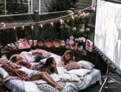 Outdoor movie projector rental