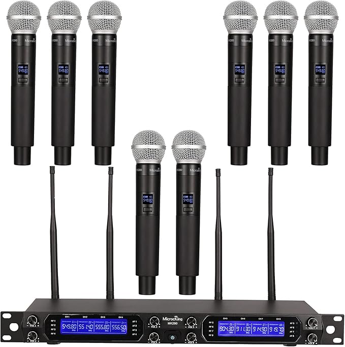 Set of 8 Wireless Microphones