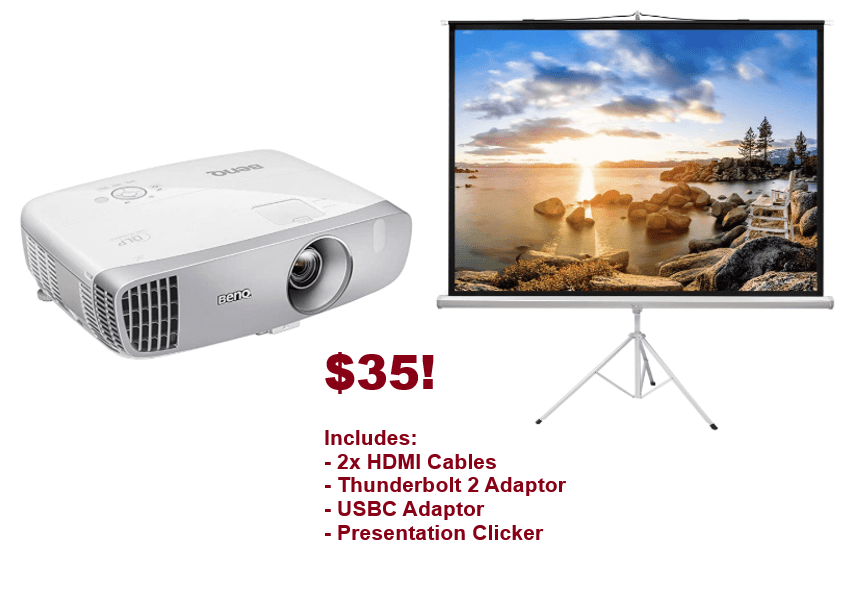 Vancouver most affordable projector and screen rental for only $35