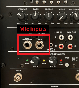 Mic Inputs - Big Speaker