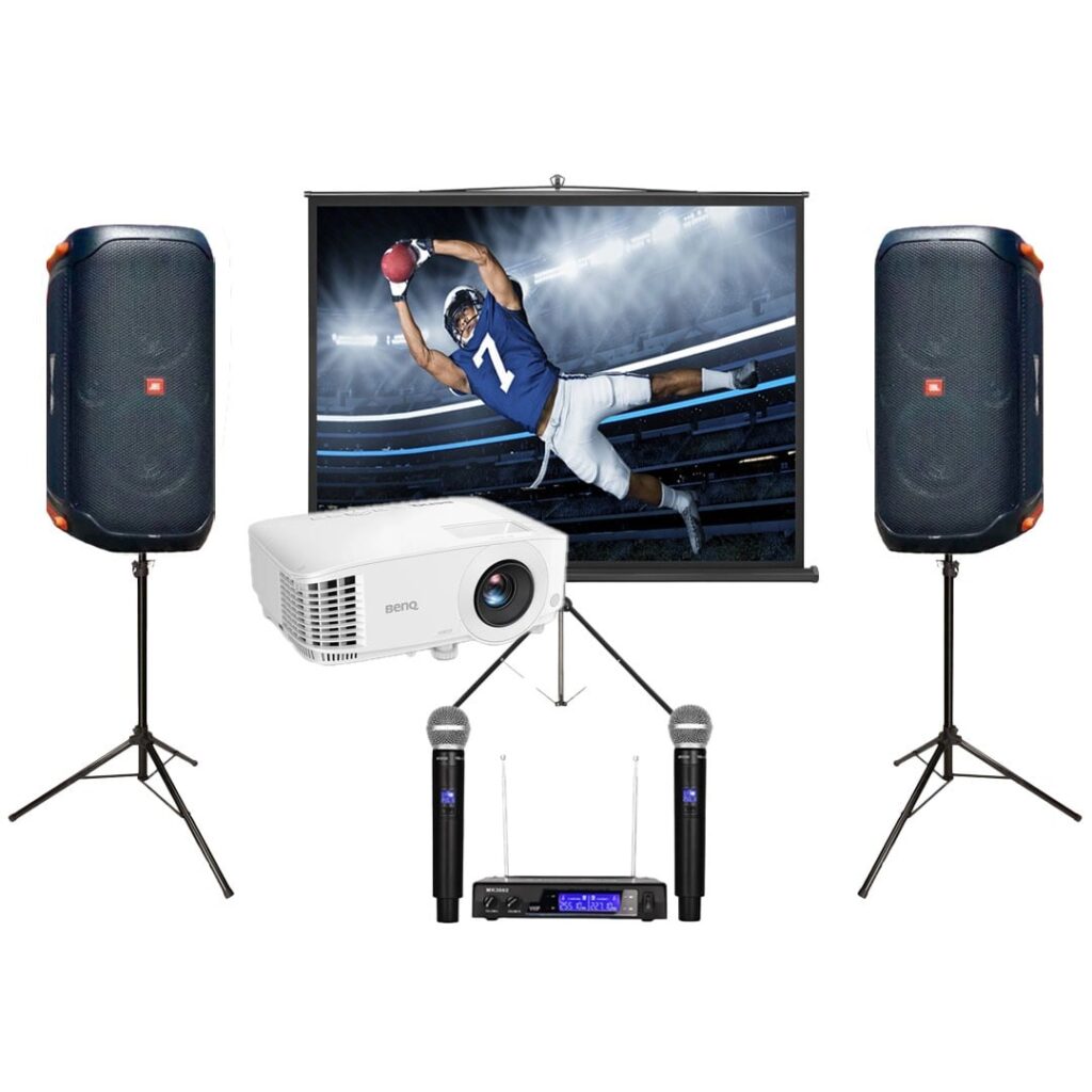 Rent a projector, screen and speaker package in Squamish