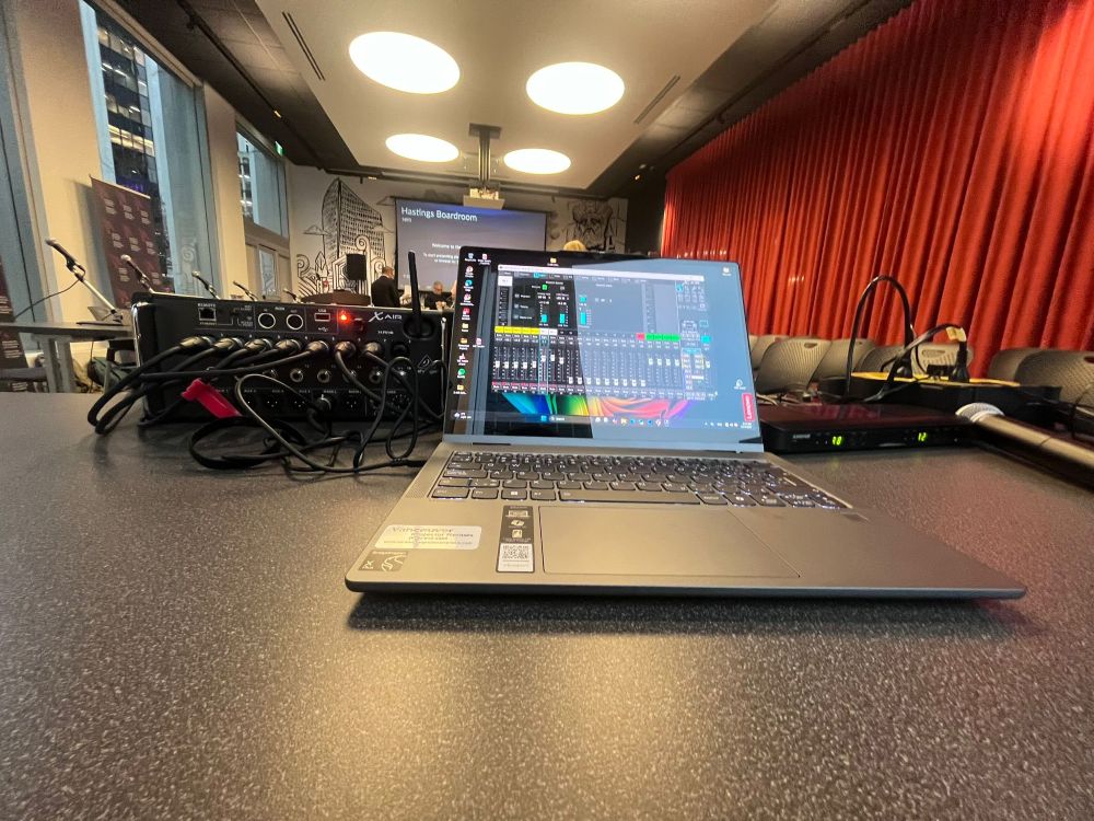 recording equipment for discussion panel