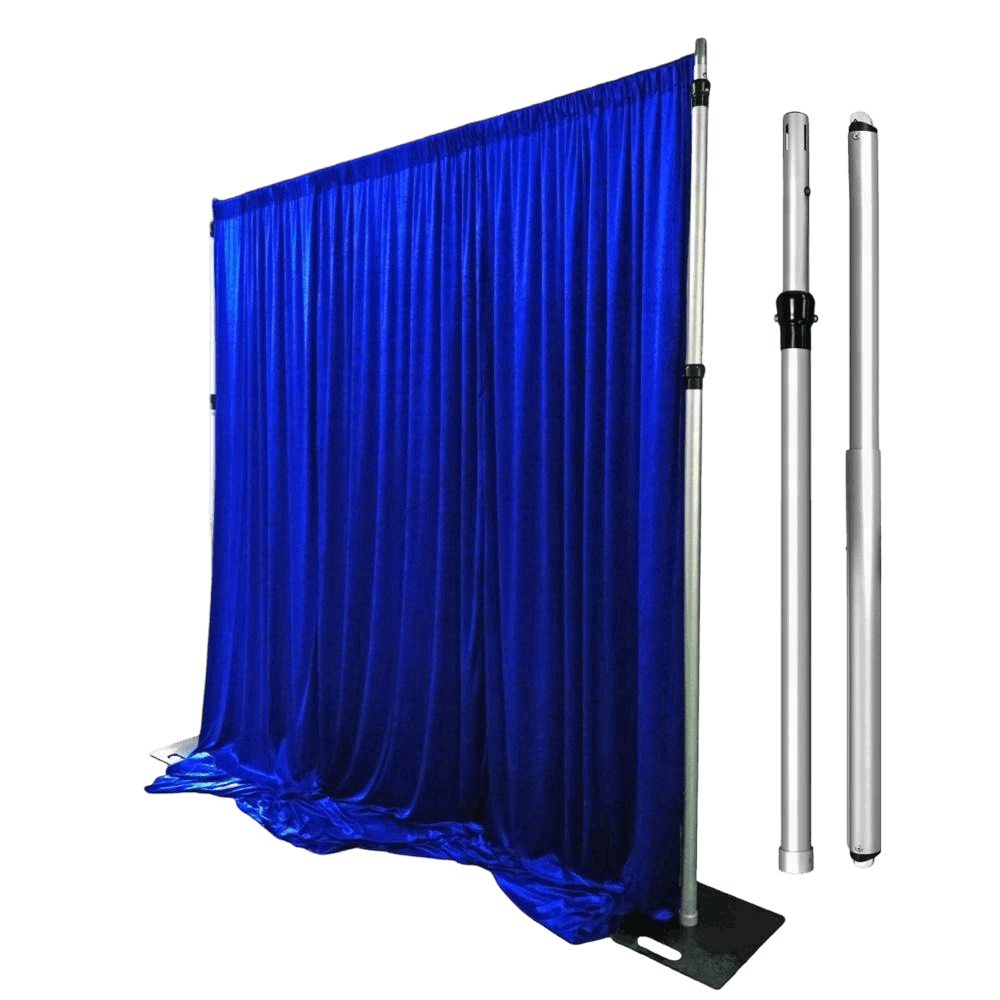 Blue_pipe_drape_rental_vancouver