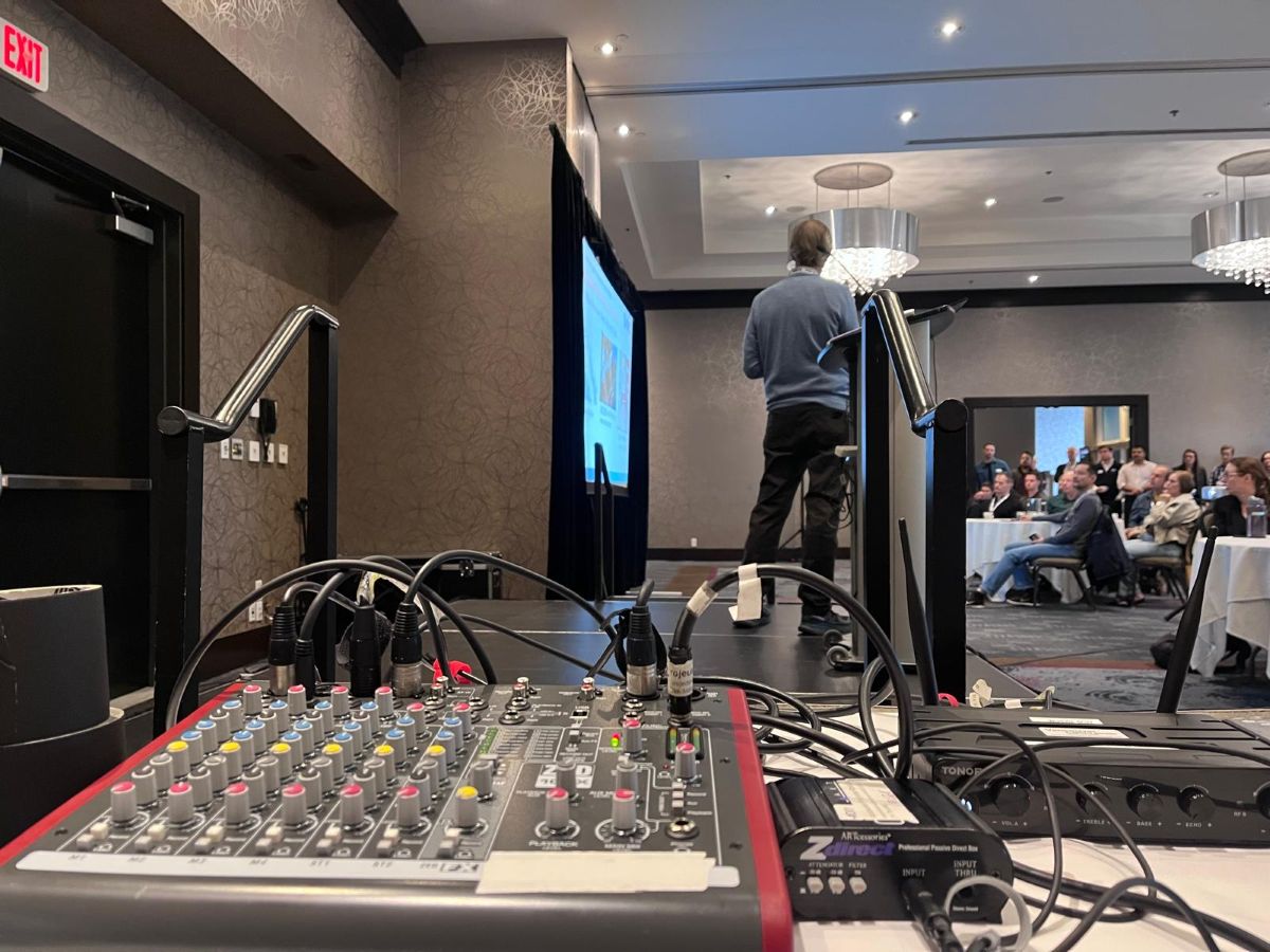 Audio setup in an event in north Vancover
