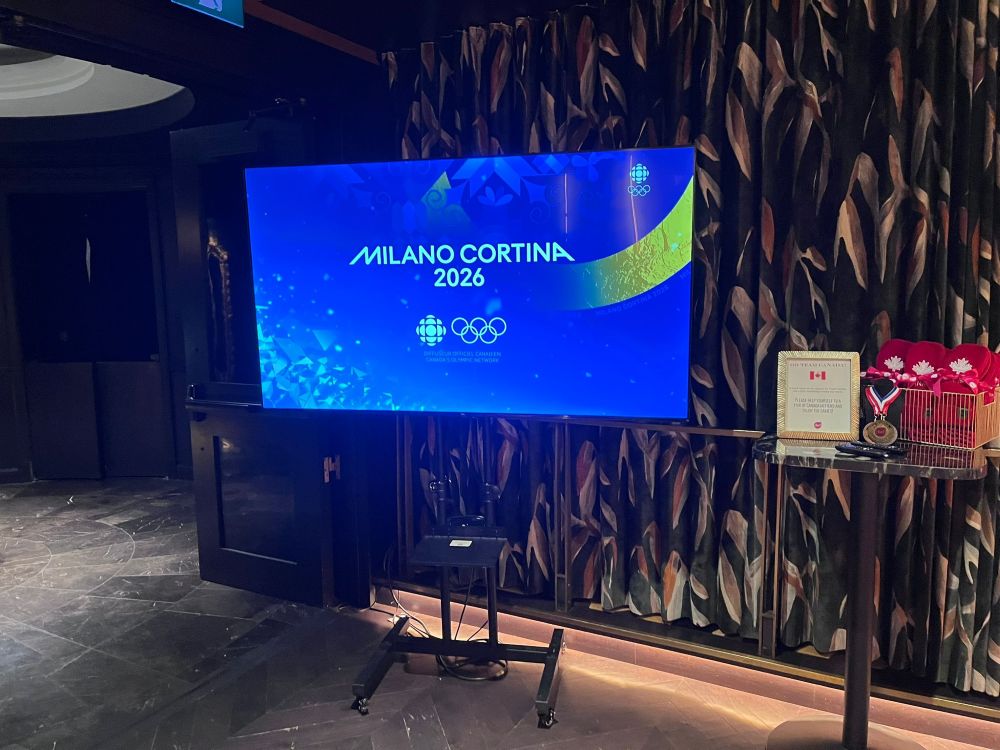 75″ TV Rental for Olympic Game Streaming at Prophecy Cocktail Bar