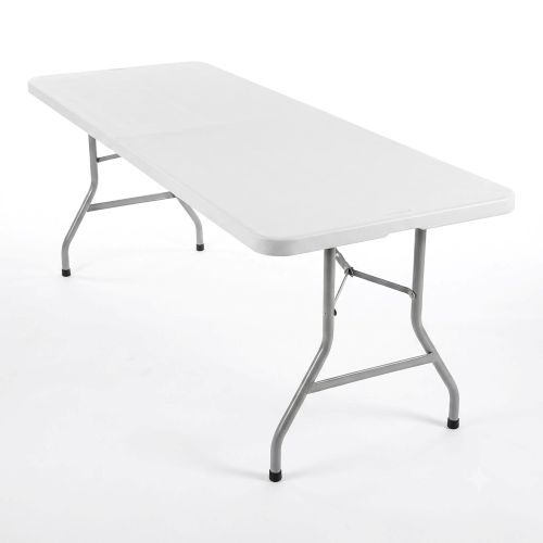 8ft Folding Table Front Angled View Banquet Folding Table for Events With Close Angle