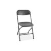 Black folding chair rental for corporate events, seminars, and AV production in Vancouver by Vancouver Projector Rentals