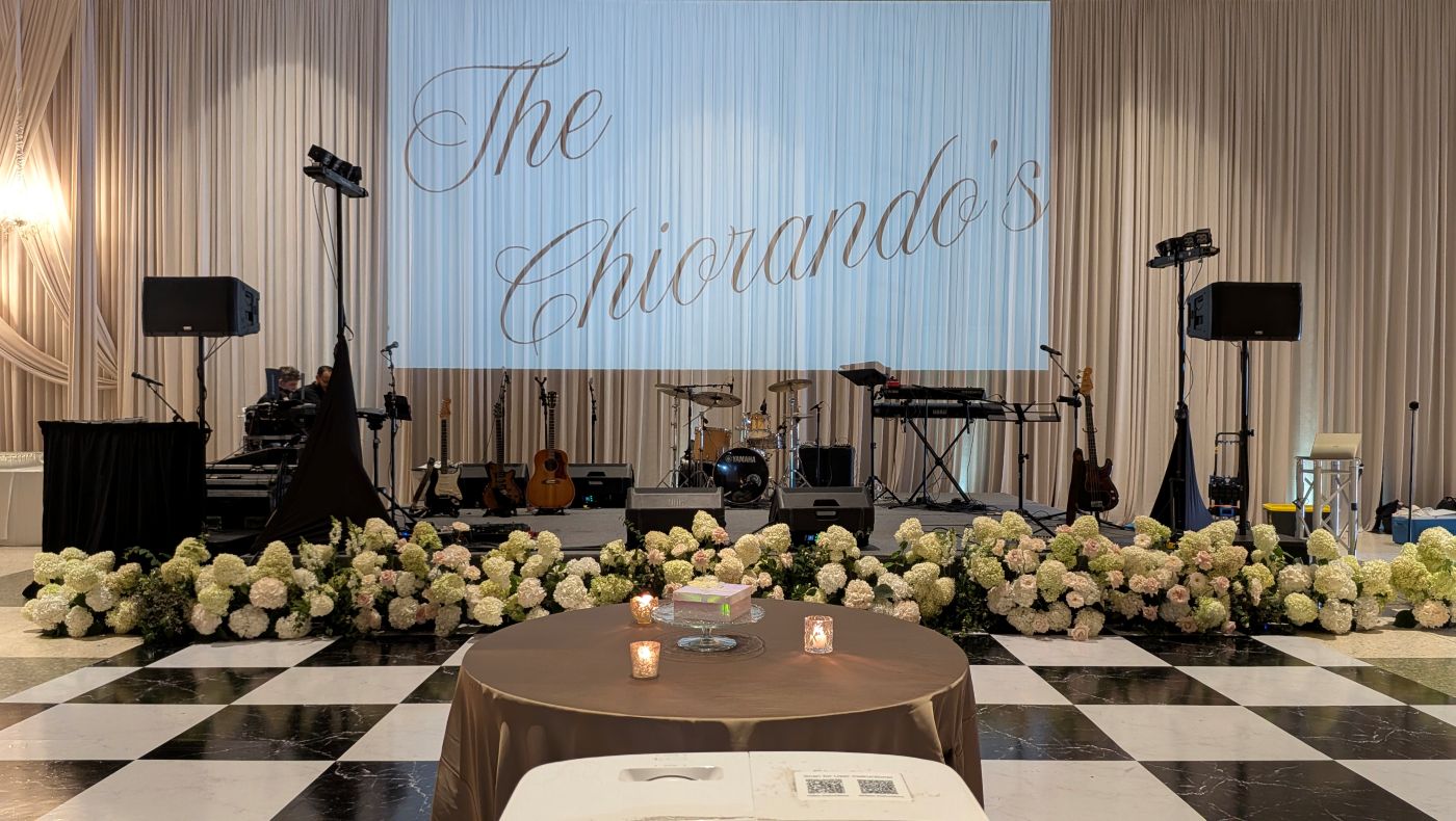 Wedding Projector Rental for a 160-Guest Reception at the Italian Cultural Centre