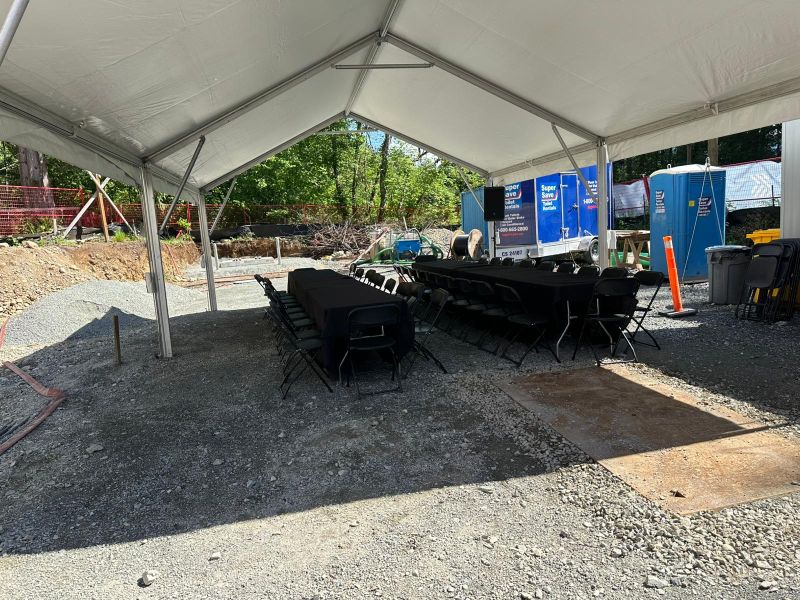 Outdoor PA System Rental for a Construction Site Presentation in Mission, BC: A Vancouver Projector Rentals Case Study